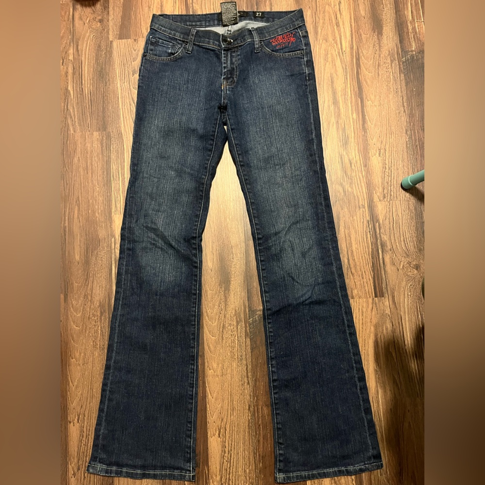 Ed Hardy boot cut jeans with gems all over size 27